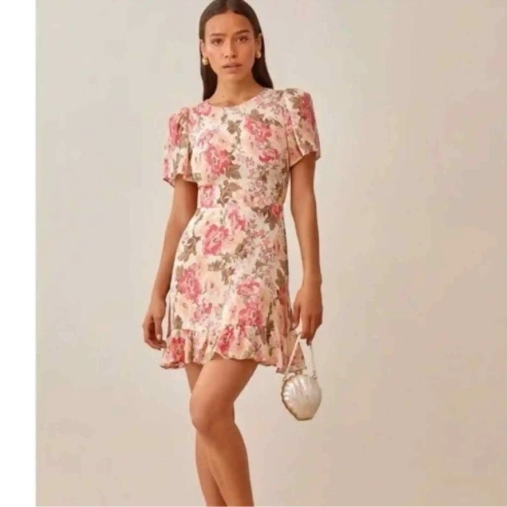 NWT Reformation Beesley Mini Dress in Farrah size 4
